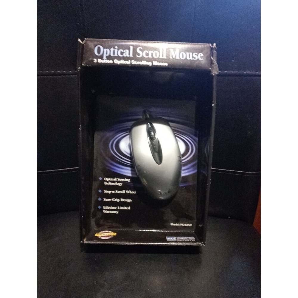 Micro Innovations 3 Button Optical Scroll Mouse Model PD435P PS/2 Compatible NEW - Picture 4 of 13